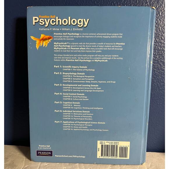 Prentice Hall Psychology Textbook by Minter & Elmhorst College Intro Psych Book - Picture 2 of 11